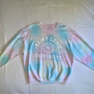 Saint Louis University Pastel Tie-Dye Crewneck Sweater